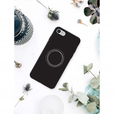 iPhone 6 / 6s dėklas Pump Silicone Minimalistic "Circles On Dark" 1