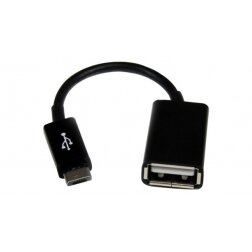 Adapteris iš "microUSB" į USB (OTG) juodas