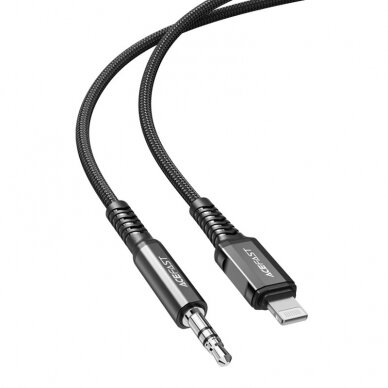 Audio adapteris Acefast C1-06 MFi Lightning to 3.5mm (M) 1.2m juodas