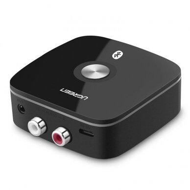 Bluetooth adapteris imtuvas Ugreen CM106 2xRCA/AUX Bluetooth 5.1 juodas