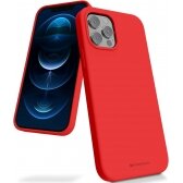 Apple iPhone 15 dėklas Mercury Silicone Case raudonas