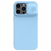 Apple iPhone 15 Pro Max dėklas Nillkin CamShield Silky Silicone šviesiai mėlynas