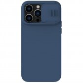 Apple iPhone 15 Pro Max dėklas Nillkin CamShield Silky Silicone tamsiai mėlynas