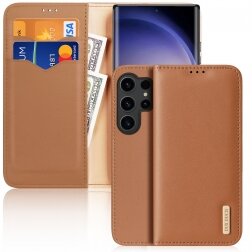 Samsung S928 S24 Ultra dėklas Dux Ducis Hivo rudas