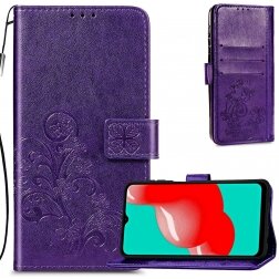 Samsung A057 A05s dėklas Flower Book violetinis