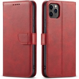 Samsung A057 A05s dėklas Wallet Case raudonas