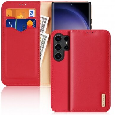 Samsung S926 S24 Plus dėklas Dux Ducis Hivo raudonas
