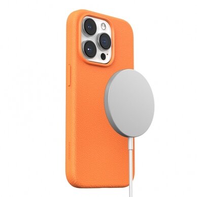 Apple iPhone 15 ėklas Joyroom JR-BP006 Magnetic Protective Phone Case oranžinis