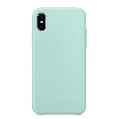 Apple iPhone 12 dėklas Liquid Silicone 1.5mm mėtinis