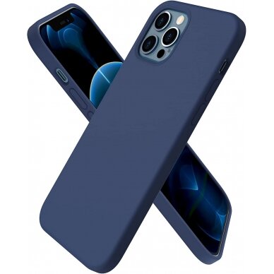 Xiaomi Redmi 9A/9AT dėklas Liquid Silicone 1.5mm tamsiai mėlynas