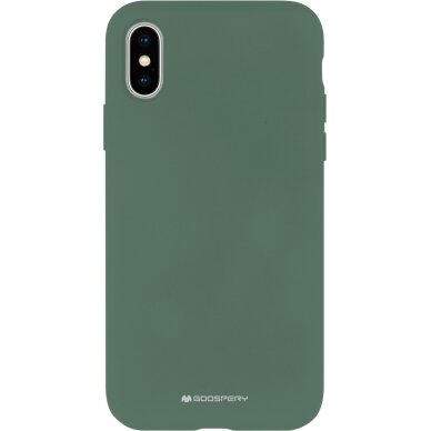 Samsung A52 5G A526 dėklas Mercury Silicone Case tamsiai žalias