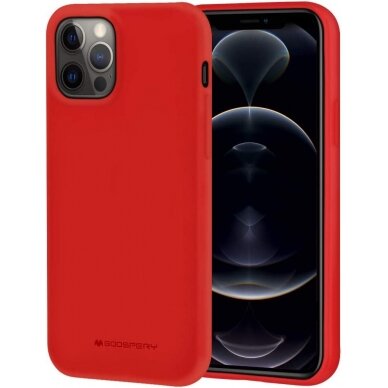 Apple iPhone 15 Pro Max dėklas Mercury Soft Jelly Case raudonas