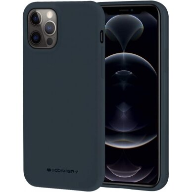 Dėklas Mercury Soft Jelly Case Apple iPhone 16 Pro Max tamsiai mėlynas