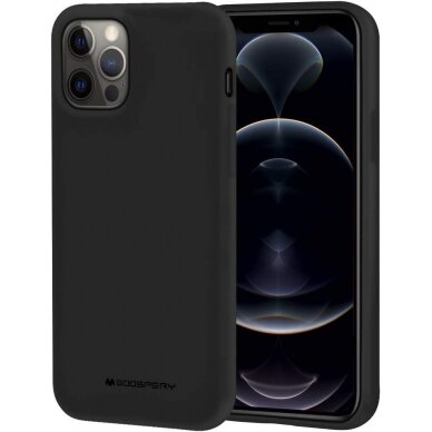 Samsung S921 S24 dėklas Mercury Soft Jelly Case juodas