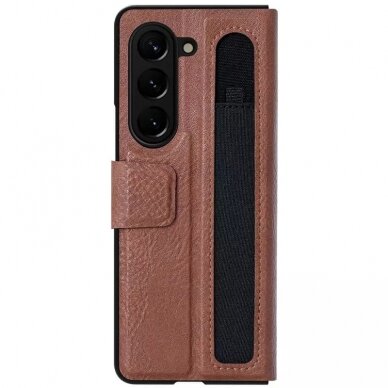 Samsung F946 Z Fold5 5G dėklas Nillkin Aoge Leather Case rudas