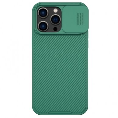 Apple iPhone 15 Pro dėklas Nillkin CamShield Pro žalias