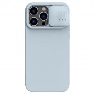 Apple iPhone 15 Pro dėklas Nillkin CamShield Silky Silicone pilkas