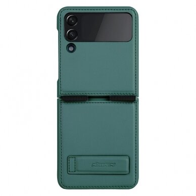 Samsung F721 Z Flip4 5G dėklas Nillkin Qin Leather (Plain Leather) žalias