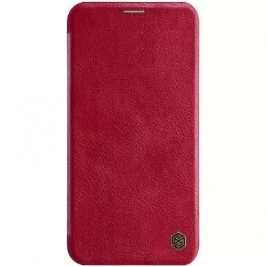 Samsung A346 A34 5G dėklas Nillkin Qin Leather raudonas