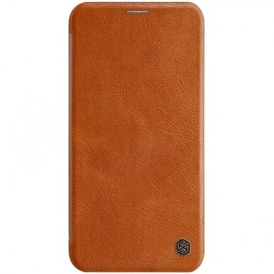 Samsung A346 A34 5G dėklas Nillkin Qin Leather rudas