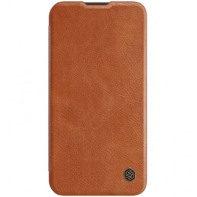 Apple iPhone 14 Plus dėklas Nillkin Qin Pro Leather rudas