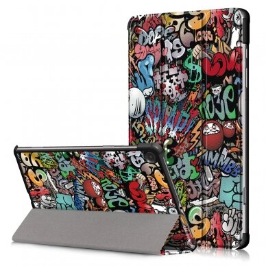 Samsung Tab A9 8.7 dėklas Smart Leather graffiti