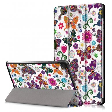 Samsung X200/X205 Tab A8 10.5 2021 dėklas Smart Leather butterfly