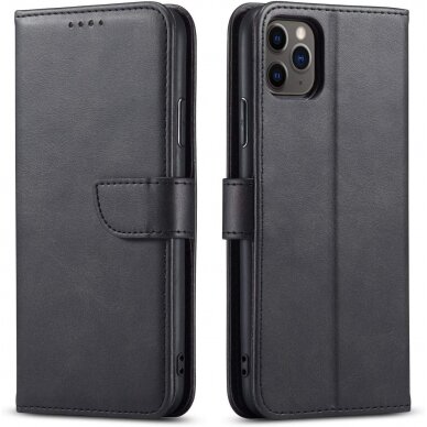 Apple iPhone 11 dėklas Wallet Case juodas