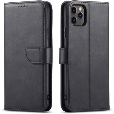 Samsung A530 A8 2018 dėklas Wallet Case juodas