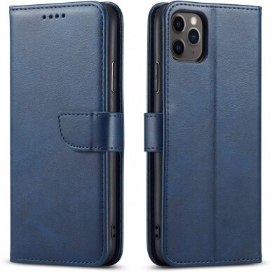 Samsung A530 A8 2018 dėklas Wallet Case mėlynas