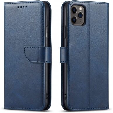 Xiaomi Redmi Note 13 Pro 4G/Poco M6 Pro 4G dėklas Wallet Case mėlynas