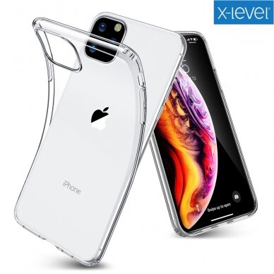 Apple iPhone 13 Pro Max dėklas X-Level Antislip/O2 skaidrus