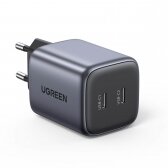 Įkroviklis buitinis Ugreen CD294 Nexode GaN 2xUSB-C 45W juodas