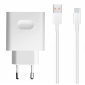 Įkroviklis Huawei 66W 6A USB-A HW-110600E02 + USB-C cable baltas