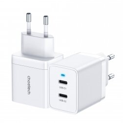 Įkroviklis Choetech Q5006 2xUSB-C PD40W baltas