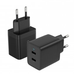 Įkroviklis Choetech Q5006 2xUSB-C PD40W juodas