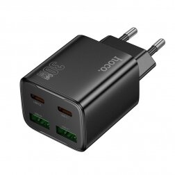 Įkroviklis Hoco N56 2xUSB-C/2xUSB-A PD30W juodas