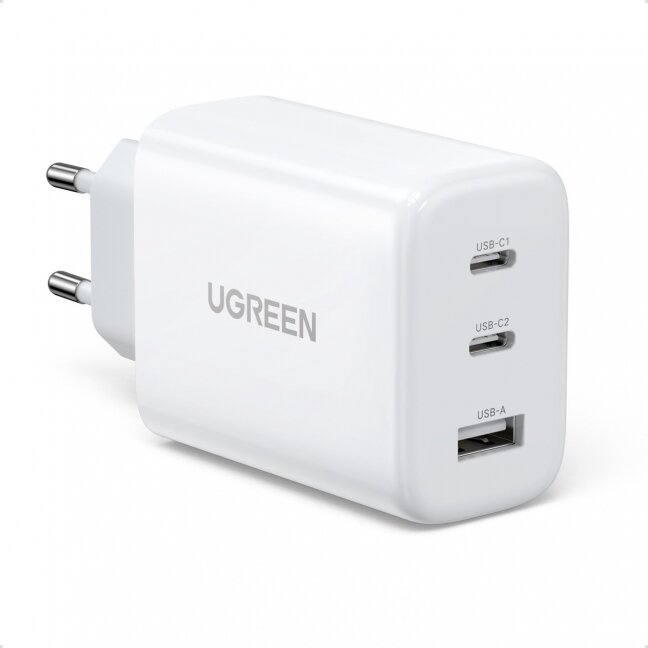 Įkroviklis buitinis Ugreen CD275 2xUSB-C/USB-A 65W baltas