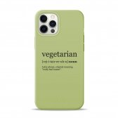 iPhone 12 Pro Max dėklas Pump Silicone Minimalistic "Vegetarian Wiki"