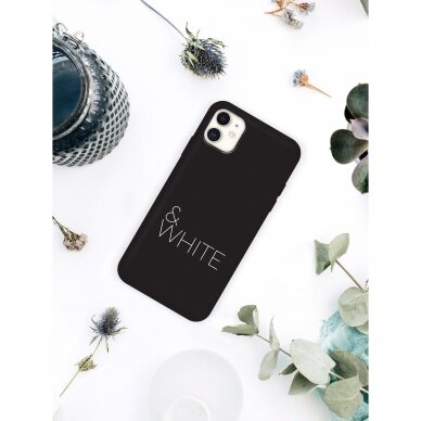 iPhone 11 dėklas Pump Silicone Minimalistic "Black&White" 1