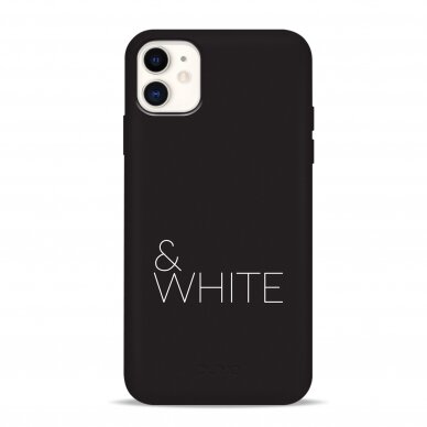 iPhone 11 dėklas Pump Silicone Minimalistic "Black&White"