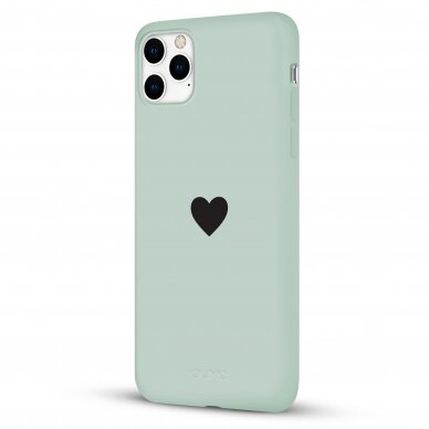 iPhone 11 Pro dėklas Pump Silicone Minimalistic "Black Heart" 3