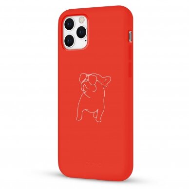 iPhone 11 Pro dėklas Pump Silicone Minimalistic "Pug With" 3