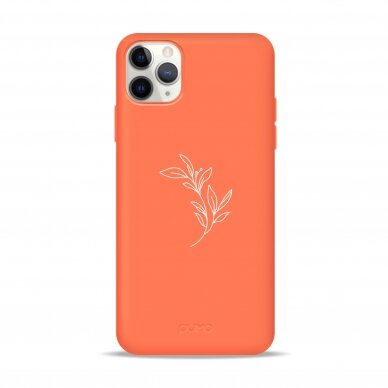 iPhone 11 Pro Max dėklas Pump Silicone Minimalistic "Flower Branch"