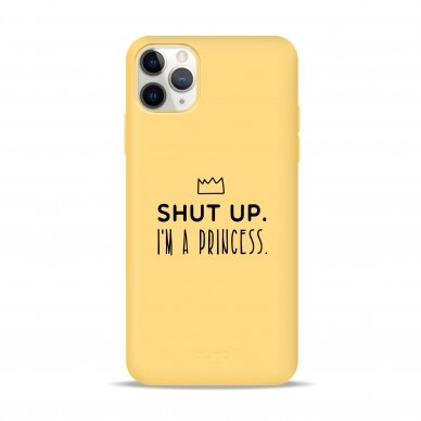 iPhone 11 Pro Max dėklas Pump Silicone Minimalistic "I'm a Princess"