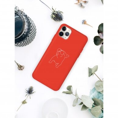 iPhone 11 Pro Max dėklas Pump Silicone Minimalistic "Pug With" 1