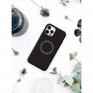 iPhone 12 / 12 Pro dėklas Pump Silicone Minimalistic "Circles On Dark" 1