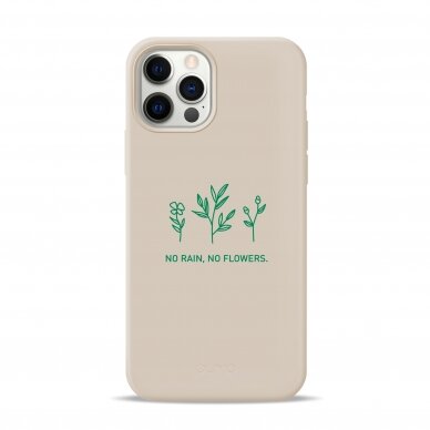 iPhone 12 / 12 Pro dėklas Pump Silicone Minimalistic "No Flowers"