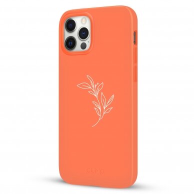 iPhone 12 Pro Max dėklas Pump Silicone Minimalistic "Flower Branch" 3