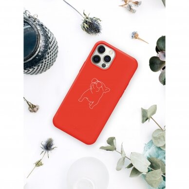 iPhone 12 Pro Max dėklas Pump Silicone Minimalistic "Pug With" 1